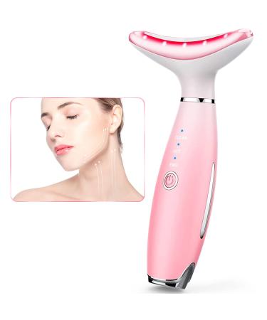 Anti-Aging Face Massager for Face and Neck Skin Rejuvenation Beauty Device Skin Care Tools Double Chin Eliminator browsluv Magical microsculpt (Pink)