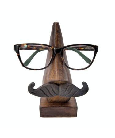 Indus Lifespace Wooden Handmade Whisker Shape Reading Spectacle Holder Stand Unusual Gift for Men and Women