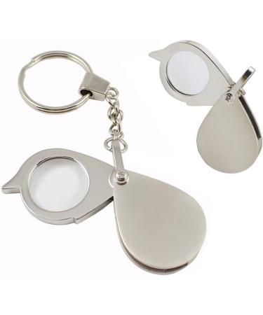 Magnifying Folding Key Ring Magnifier Key Chain Magnifying Glass Loupe Pocket Tool 8X 30mm Waterproof Compatible with Stamps/Postcards/Coins (Color : 8X 30mm Magnifier) Made in China - Buy Online on GoSupps.com