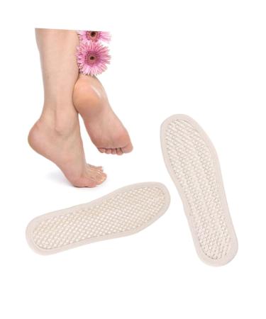 Beaupretty 1 Pair Loofah Pad Charcoal Inserts Shoes Plantar Insoles Loofah Shoe Insoles Foot Care Insoles Cushion Shoe Inserts Sweat Absorption Insoles Ah Breathable Beige 27*9.5cm
