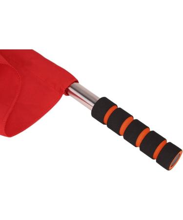 Referee Flags with Metal Pole Red Stainless Steel Hand Signal Flag Set for Soccer, Volleyball, Football | Track & Field Training & Competition Flags - Buy Online on GoSupps.com