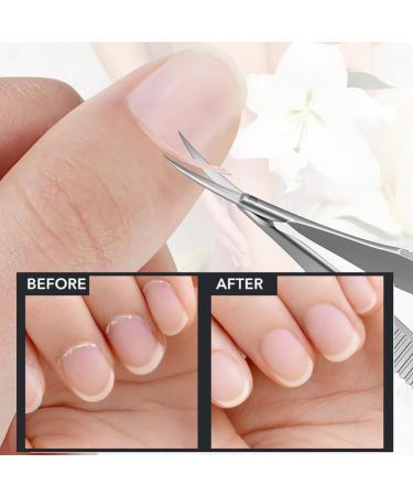 zCloud Cuticle Scissors Beauty Scissors Stainless Steel Curved Manicure Cuticle Scissors Professional Pointed Tip Grooming kit for Dry Skin Eyebrow Eyelash Eyebrow tweezers - Buy Online on GoSupps.com