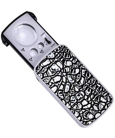 Magnifying Glasses Educational Hobby Magnifiers Portable 30 Times 60 Times 90 Times Lamp Identification Jewelry Crafts High Magnification Magnifying Glass