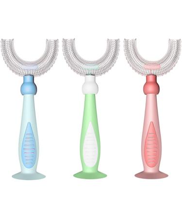 Cartoon 360 U-Shaped Baby Toothbrush - Soft Silicone Dental Care Tool for Kids & Toddlers - Buy Online on GoSupps.com