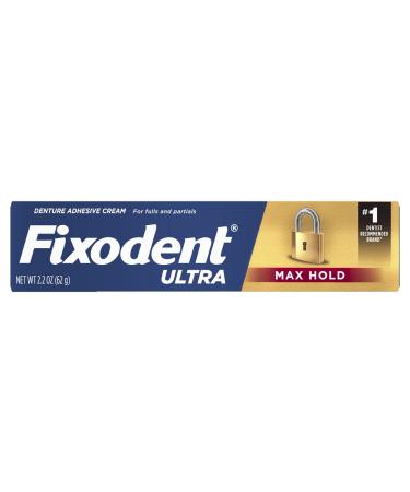 Fixodent Ultra Max Hold Denture Adhesive, 2.2 oz, (Packaging may vary)