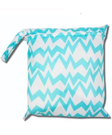 EGURS Wetbag | Waterproof Reusable Diaper Bag - Blue & White Stripes (30x28cm) - Eco-Friendly Travel Solution - Buy Online on GoSupps.com