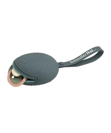 SchnullerHai Grey pacifier bag practical for storing 2 pacifiers pacifier box with flexible fastening - Buy Online on GoSupps.com