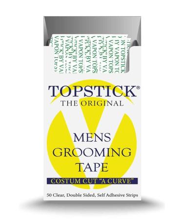 Vapon Topstick The Original Custom Cut"A Curve"Men's Grooming Tape - 50 Strips Box
