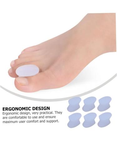 8pcs Toe Separator & Nail Protector Set | Big Toe Night Splint & Yoga Separator | Bunion Guard & Orthotic Foot Support | White Sebs Gel Material - Buy Online on GoSupps.com