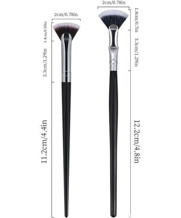 Mascara Fan Brush for Lashes - Eyebrow Brush and Mascara Fan Brush Set Eye Lashes Makeup Tools with Double Layer Bristles for Christmas Valentine's Day - Buy Online on GoSupps.com