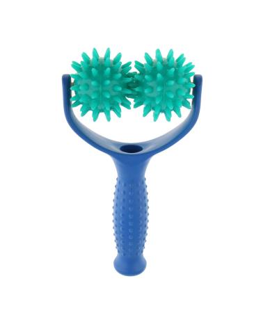 MagiDeal Massage Roller with 2 Massage Balls Massage Ball with Knobs Relaxing Foot Hand Massager Self Massage Roller Y-type Green