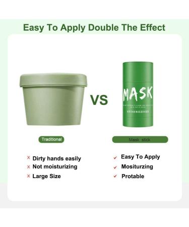 Green Tea Purifying Clay Stick Mask Moisturizes and Controls The Oil Oil Control Anti-Acne Eggplant Solid Fine Blackhead Remover Improves Texture of The Skin - Buy Online on GoSupps.com
