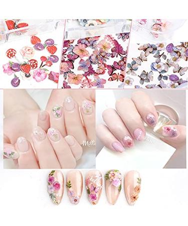 300Pcs 3D Wood Pulp Flower Nail Art Charm Set for DIY Crafting - Nail Charms Butterfly and Bow Design - S1 - Buy Online on GoSupps.com