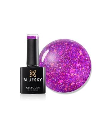Bluesky Gel Nail Polish 10ml Cherished Moments - XMASS2205 Purple Glitter Gel Nail Polish for 21 Day Manicure Professional Salon & Home Use Requires Curing Under LED UV Nail Lamp