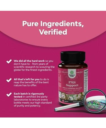 PMS Relief Vitamins for Women - Herbal Supplement for Stress Relief & Hormone Balance with Vite x, Chasteberry, Dong Quai & Black Cohosh - Buy Online on GoSupps.com