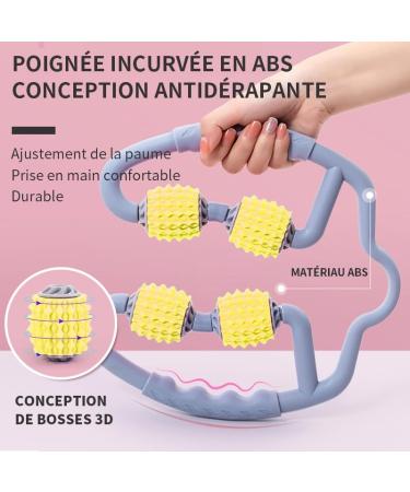 2xk-Nov Anti-Cellulite Massage Roller - Deep Muscle Tissue Relief & Relaxation for Arms Neck & Legs (Yellow) - International Shipping Available - Buy Online on GoSupps.com