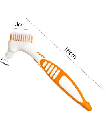 Denture Brush Toothbrush - 2Pcs Multi-Tufted Bristles for Deep Cleaning and Freshness (Random Color) - Buy Online on GoSupps.com