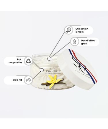 Chantilly de karit 100% naturelle - 200ml - Fabriqu e en France - Sanaa Cosmetics (200 ml Vanille) - Buy Online on GoSupps.com