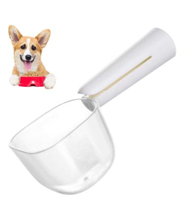 Teksome Cat Food Scoop - Transparent Puppy Measuring Cup - Practical Dry Food Scoops for Dogs and Cats Small Pet Feeding Supplies