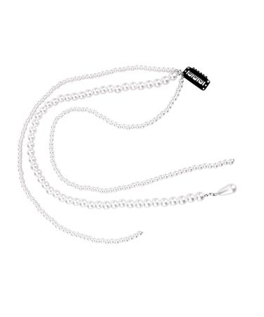 FRCOLOR 1pc Long Hairpin Barrettes for Women Barrettes for Pearl Hair Accessories Hair Jewels for Women Girl Hair Clips Pearl Hair Barrettes Hair Pin Ponytail Decor Pearl Hair Clip