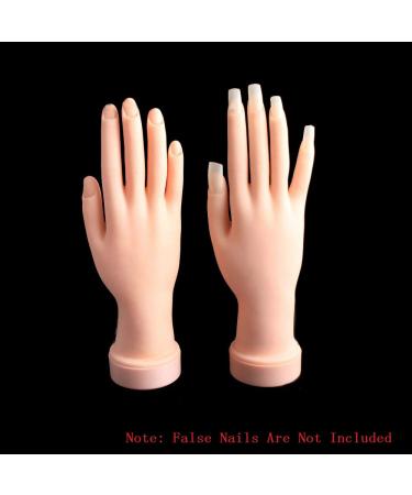 Set of 2 Flexible Practice Hands for Acrylic Nails | Nail Art Training Mannequin Hands for Fake Nails - Buy Online on GoSupps.com