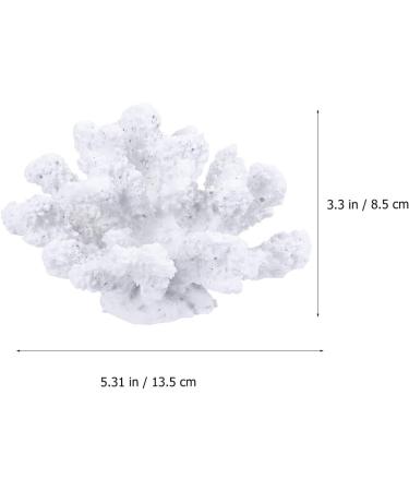 Imikeya Artificial Coral - White Aquarium Decoration | Realistic Underwater Coral Plant Ornament - Buy Online on GoSupps.com
