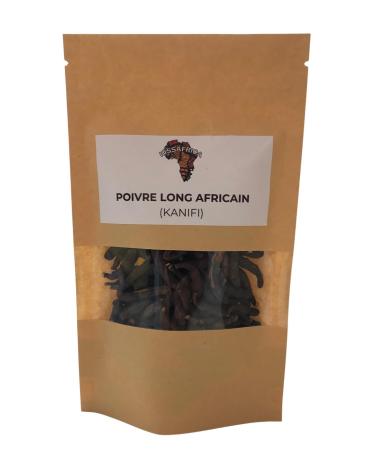 Poivre Long Kanifi pice Africaine Authentique aux Ar mes Bois s & Chaleureux 100% Naturelle 100g Saveur Intense pour Viandes et Sauces