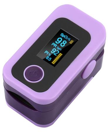 Pulse Oximeter Fingertip - Oxygen Meter Finger Pulse Oximeter - Blood Oxygen Saturation Monitor with Heart Rate Fast Spo2 Reading and PI Pulse Ox with OLED Display Lanyard (Not include Batteries)