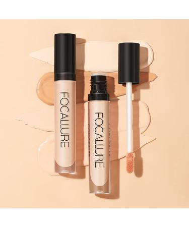 FOCALLURE 2PCS Matte Concealer - Full Coverage Waterproof Corrector for Dark Circles - Light Cream 0.42 Fl Oz - Buy Online on GoSupps.com