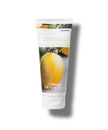 Korres Lait Corps Hydratant aux Extraits Naturels Vegan sans Paraben Senteur Basilic Citron 200 ml Citron 200 ml (Lot de 1)