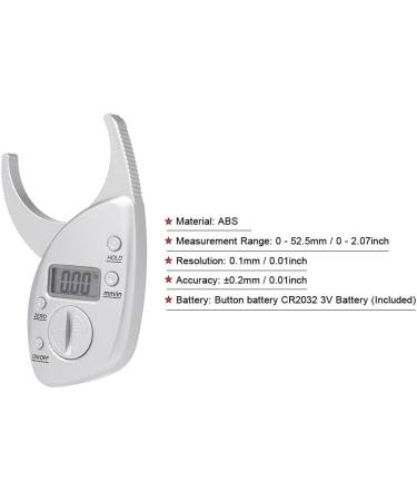 Feadem Digital Body Fat Caliper with LCD Display - Skinfold Caliper for Accurate Body Fat Measurement and Muscle Testing - Buy Online on GoSupps.com