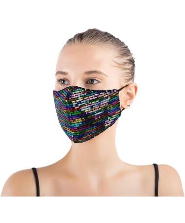 Yimidear Adult Bling Sequins Mouth Protection - Reusable Washable Dust Mask with 2 Active Coal Filters for Running & Cycling - Buy Online on GoSupps.com