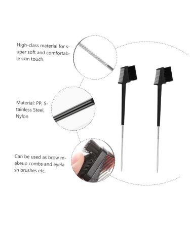 Buy Housoutil 6 Pcs Double Head Eyebrow Comb & Brush Set - Black Makeup Tools for Eyelashes & Brows | International Shipping Available - Buy Online on GoSupps.com