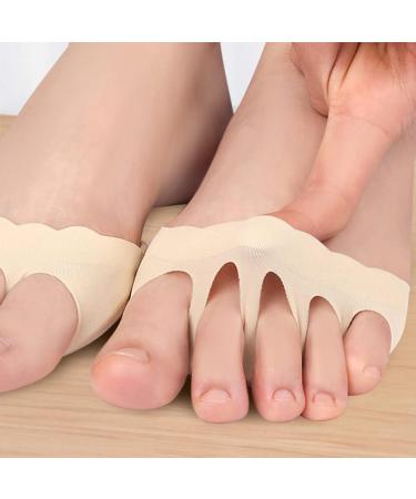 FRCOLOR 2 Pairs Women's Five Toe Socks - Invisible Open Toe Liner for Sandals & Heels - Comfort Forefoot Pads - Buy Online on GoSupps.com