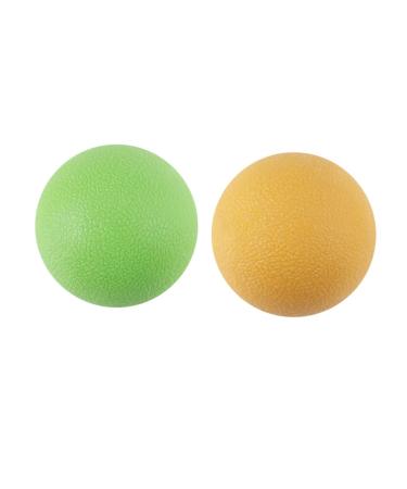 Gatuida 2st Self-massage tool Muscle role Football TPE injection fascia ball grill forks Massage ball fascia ball for feet back roll Yoga-ball healing massage ball ice hockey scroll wheel medium green