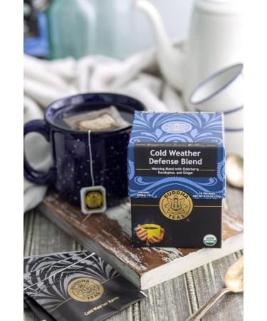 Buddha Teas Organic Cold Weather Defense Blend - USDA Organic, OU Kosher, 18 Bleach-Free Bags - Buy Online on GoSupps.com