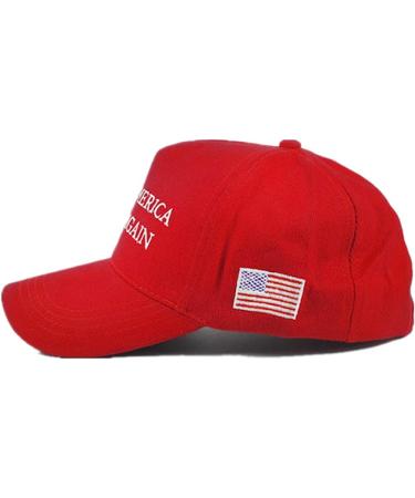 MAGA Hat with USA Flag & 2024 Trump Slogan | Keep America Great Baseball Cap (Red) - Buy Online on GoSupps.com