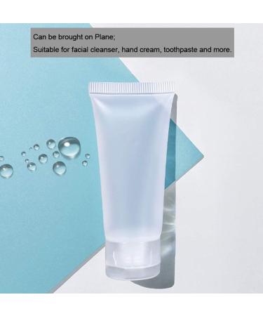 12 Refillable Transparent Plastic Cosmetic Tubes - Soft Squeeze Travel Containers with Hinged Lid for Shampoo Shower Gel & Body Lotion - Buy Online on GoSupps.com