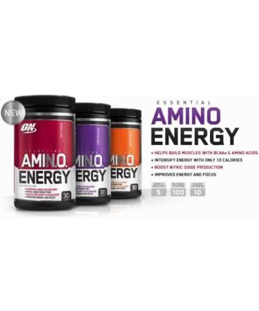 ON Essential Amino Energy | Amino Acid & Energy Formula | 5 Grams of Amino Acids 100 mg of Naturally Sourced Caffeine 5 Calories Sugar Free | 30 Servings (Wild Berry) Wild Berry 30 Servings (Pack of 1) - Buy Online on GoSupps.com