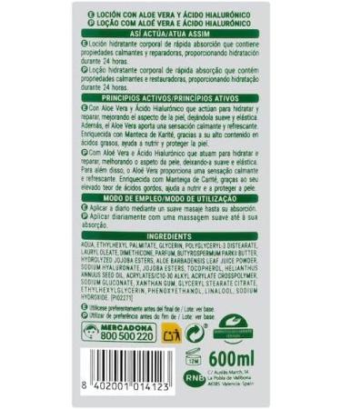 Body lotion hydrates 600ml Deliplus Aloe Vera and Hyaluronic Acid Normal Skin. - Buy Online on GoSupps.com