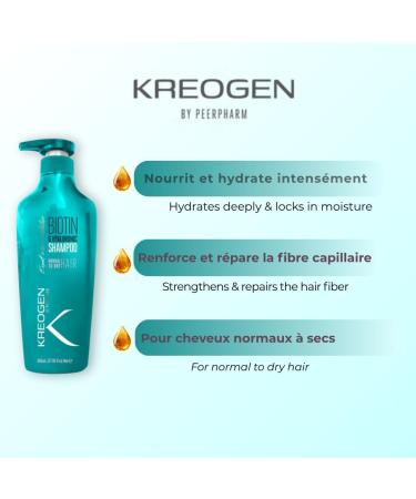  KREOGEN Biotin Revitalizing Shampoo Normal to Dry Hair 800 ml Hydration and Strengthening - Buy Online on GoSupps.com