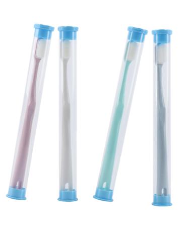 Homsfou 4 comfortable toothbrushes practical toothbrushes immolation immune cleaning agents tool portable toothbrushes tooth cleaning brushes manual bristle detergent travel
