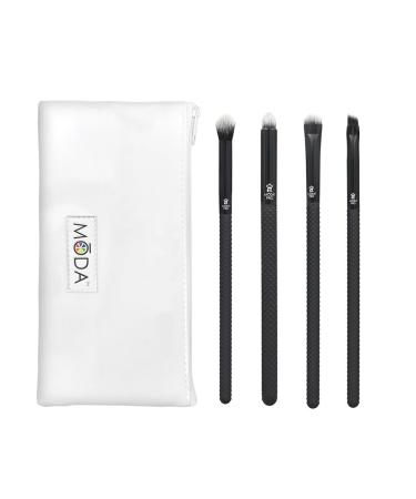 Moda Royal & Langnickel Pro Bold Eye Make-up brush set with bag contains folds and smokey eyes smudger and line brush black BMX-BEK5