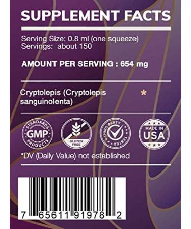 Earth's Love Cryptolepis Alcohol Extract Tincture - 4 Fl Oz Super-Concentrated Wildcrafted Root - Buy Online on GoSupps.com