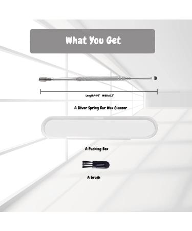 Stainless Steel Spiral Ear Cleaner Kit for Gentle Ear Wax Removal - Professional Ear Massage Tool - Buy Online on GoSupps.com