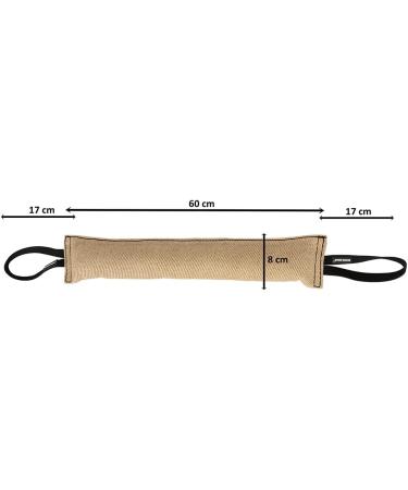 Dingo Gear Jute Bite Sausage 60x8 cm - IGP IPO Dog Training Toy with 2 Holders | International Shipping - Buy Online on GoSupps.com