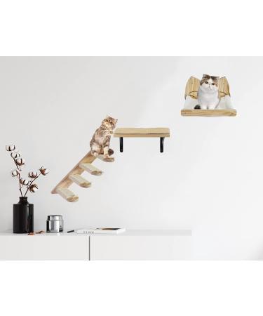 Wall-Mounted Cat Hammock & Climbing Stairs - Sleeping, Playing, and Climbing - Supports 40 Pounds - Universal for Winter & Summer - Buy Online on GoSupps.com