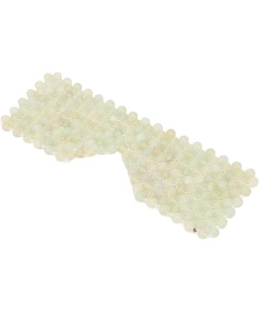 Ververt Touch Eye Care Jadestone Blindfold Eye Massage Tool for Fatigue Relief Edema Reduction & Sleep Promotion | Light Green - Buy Online on GoSupps.com