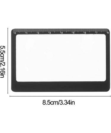 Credit Card Size - Ultra-Thin Wallet | 3X Magnifying Glass for Reading Books Portable Pocket with HD Reading Multifunctional with Ruler Littryee Black - Buy Online on GoSupps.com
