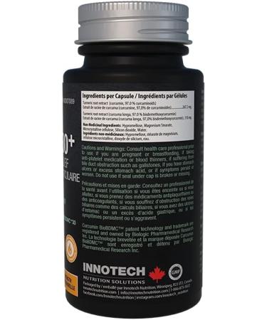 INNOTECH Nutrition Curcumin 30+ Premium Extra Strength Turmeric Extract for Joint Inflammation Relief & Antioxidant Protection - Buy Online on GoSupps.com
